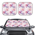 thumbnail image 2 of Balery 2 Piece Lilies Flowers Car Windshield Sun Shade|Foldable Front Windshield Shade for Car Front Window for Most Sedans SUV Truck-, 2 of 7