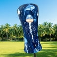 thumbnail image 2 of Golf Club Covers, Blue Jellyfish Sea Premium PU Leather Driver Hybrid Putter Head Covers with Velvet Lining, Waterproof Golf Gifts for Men Women, 2 of 11