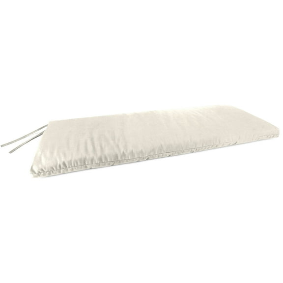 Jordan Manufacturing 48" x 18" Celosia Cream Crosshatch Rectangular Outdoor Settee Swing Bench Cushion with Ties