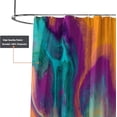 thumbnail image 2 of Abstract Rich and Colorful Fabric Shower Curtain | Main Colors: Orange, Purple, Blue, Yellow,Teal | Waterproof Shower Curtains WIith Hooks for Bathroom Decor｜ 72"x84" Inch, 2 of 6