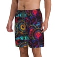 thumbnail image 2 of Naloa Mandala Colorful Men's Beach Shorts, Surfing shorts, Swim trunks, Quick Dry Swim Trunks for Surfing Beach Fun - Medium, 2 of 9