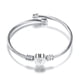 thumbnail image 1 of Pulsera de alambre de acero inoxidable con 26 letras para mujer, regalo para mujer, pulsera con forma de corazón, collar, 1 of 3