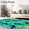 thumbnail image 2 of ODIKA 8'x10' Machine Washable Non-Slip Area Rug, Nautical Voyage Underwater Discovery Edition High Traffic Rug, Blue, 708677, 2 of 7