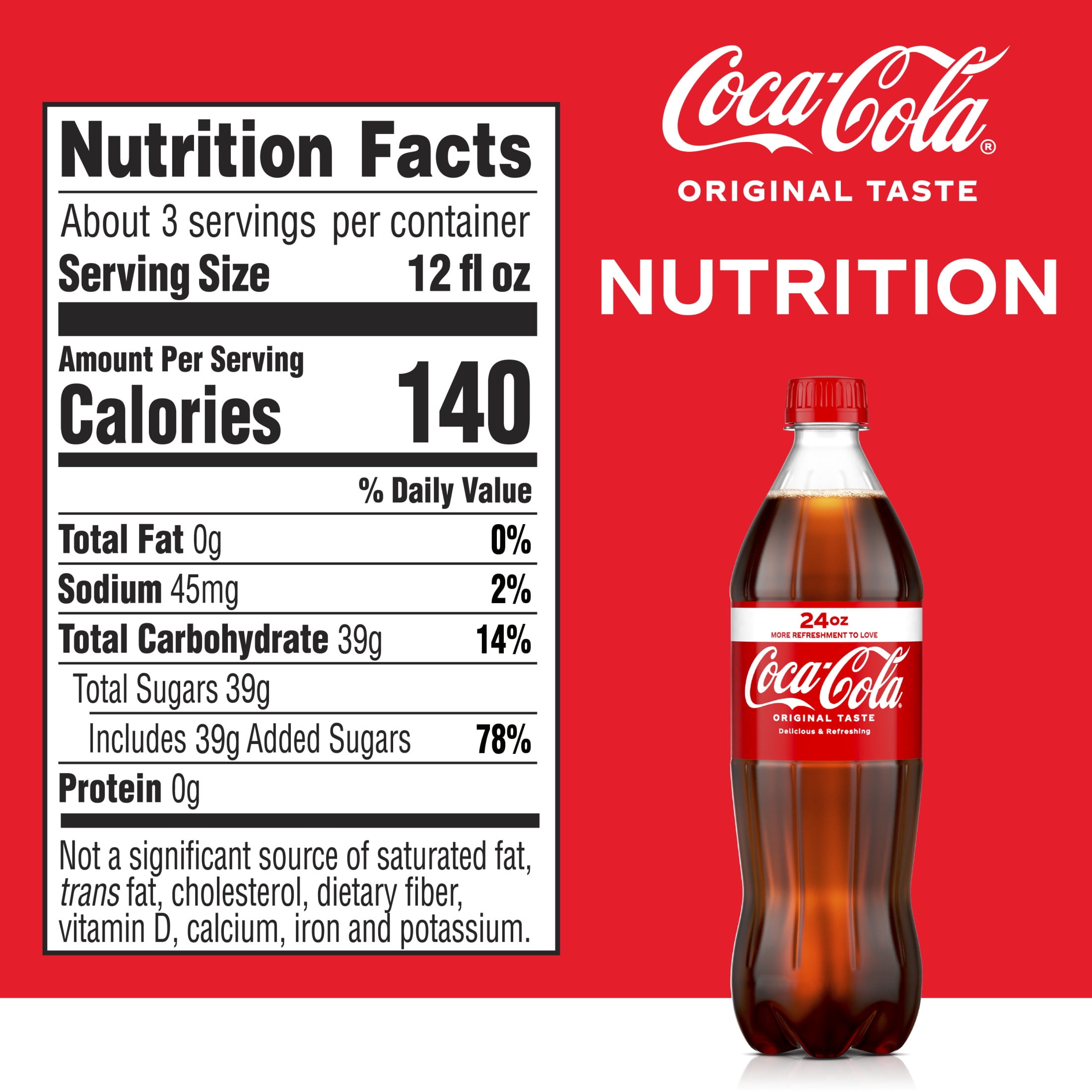 Coca-Cola Soda Pop Bottle, 1 Liter