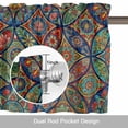 thumbnail image 6 of Bohemian Colorful Floral Valance Curtain Boho Tribal Ethnic Abstract Geometric Flower Window Valances Rod Pocket Short Curtains Window Treatments for Kitchen Bedroom Bathroom Laundry 60" x 18", 6 of 9