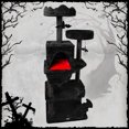 thumbnail image 6 of LHBCraft 59in Gothic Cat Tree, Black Cat Tower for Indoor Cats with Sisal Scratching Posts, Spacious Cat Condo, Self Groomer, Bat Hanging Ball, Halloween Cat Tree Tower for Large Cats, Black and Red, 6 of 6