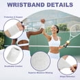 thumbnail image 4 of Uxcell Sweat Band Set Sports Terry Cloth Headband Wristband Moisture Wicking Head Band for Workout White, 4 of 7