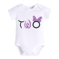 thumbnail image 4 of IBTOM CASTLE Toddler Baby Girls 1st 2nd Birthday Outfit Mini Polka Dots Romper Tutu Dress Mouse Ears Headband Princess Skirt Set for Photo Shoot 2 Years Purple + Black, 4 of 8
