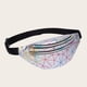 thumbnail image 4 of Bolso de mensajero de cintura láser para mujer Bolso de pecho de viaje geométrico de PU (Plata) Likrtyny multifunción de oficina, 4 of 4