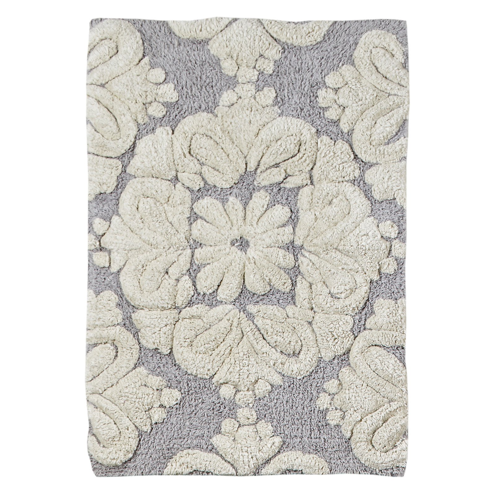 Better Trends Medallion 2 Piece Bath Rug Set 21" X 34" & 17" X 24" Grey