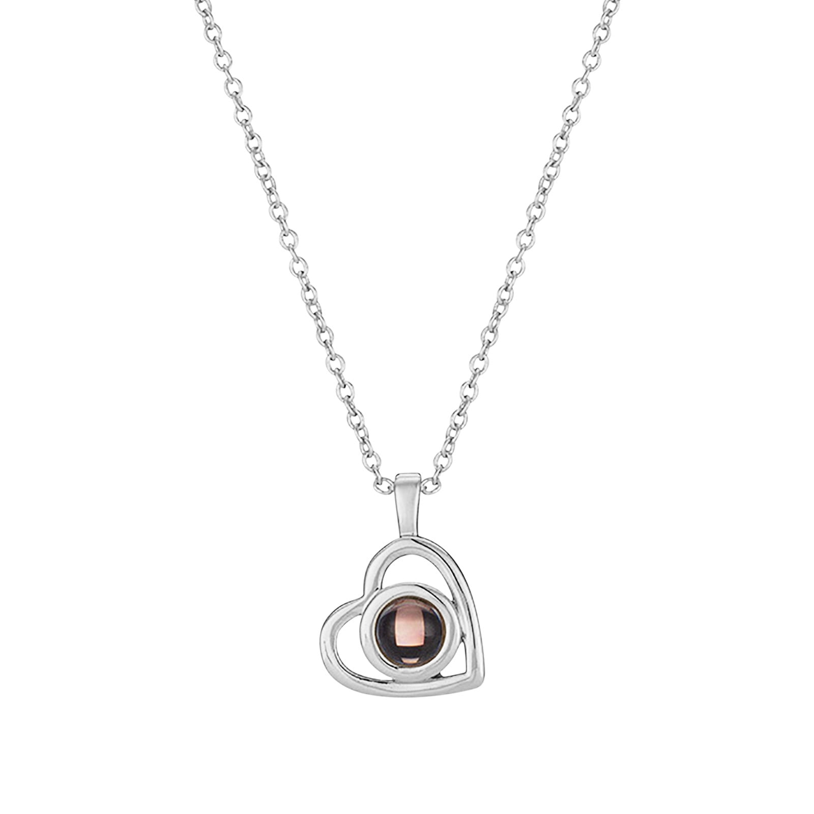 Details about   Genuine 925 Sterling Silver Heart Locket Pendant W/ Real Diamond & Snake Chain