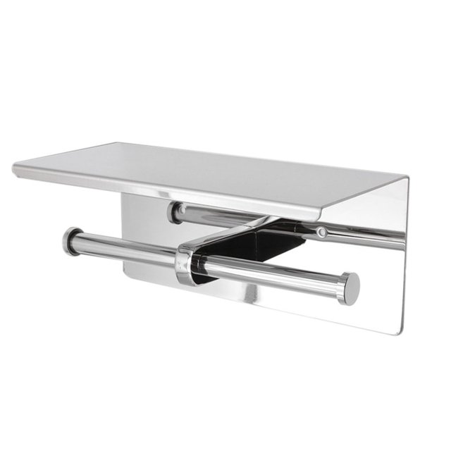 Moyic Soporte de papel higiénico de acero inoxidable Recableght, soporte de pared de alta calidad, soporte de papel higiénico de doble rollo, Juegos de accesorios de baño Moyic JJ16059-00