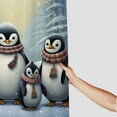 thumbnail image 3 of Pratyus Penguins Snow Winter Printed Shower Curtain with Hooks, Chic Modern Bathroom Decor, Home Bathtubs Bathroom Curtain Decoration, Various Sizes Available 36x72, 3 of 7
