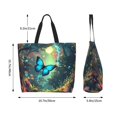 thumbnail image 2 of Lafuoo Enchanted Forest Butterfly A Pattern Single-Shoulder Shopping Bag, Hand-Held Storage Bag Suitable for Work and School, Unisex-One Size, 2 of 7