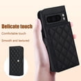 thumbnail image 3 of Allytechgroup Wallet Case for Google Pixel 6a with Credit Card Slot, RFID Blocking PU Leather Case with Lanyard & Shoulder Strap & Kickstand Shockproof Bumper for Women Men, Black, 3 of 8