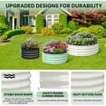 thumbnail image 4 of EcoSummer Raised Garden Beds Outdoor, 2 Pack 3x3x1 FT Galvanized Raised Garden Bed for Gardening, Round Metal Planter Box for Planting Plants Vegetables and Flower, White, 4 of 8