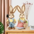 thumbnail image 3 of Straw Rabbit 35cm Party Supplies Bunny Decoration for Holiday Indoor Easter Home Table , Yellow, 3 of 10