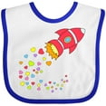 thumbnail image 3 of Inktastic Valentine's Day Rocket Ship with Hearts Boys or Girls Baby Bib, 3 of 4
