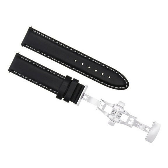 20MM SMOOTH LEATHER WATCH BAND STRAP FOR JAEGER LECOULTRE MASTER Q1538420 BLACK