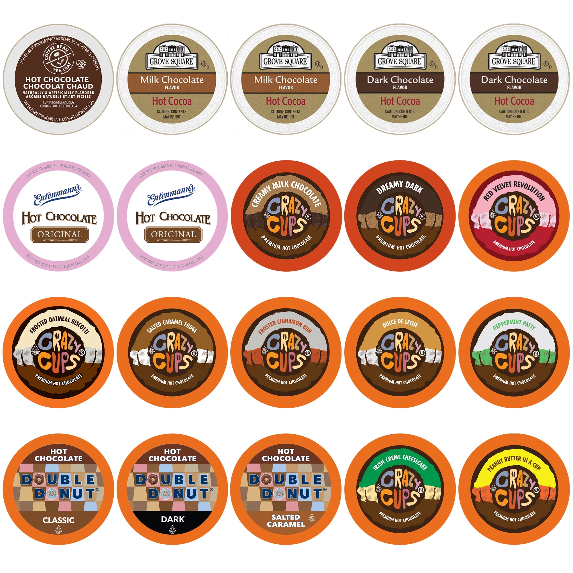Perfect Samplers Hot Chocolate Single Serve Cups For Keurig K cup