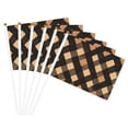 thumbnail image 4 of Handheld Flag Double-Sided Hand Waving Flag 8.2×5.5in Used For Team Activities Or Decoration In Decorative Places Argyle Plaid Brown_2 Six Piece, 4 of 8