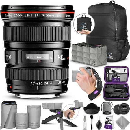 Canon EF 17-40mm F/4L USM Ultra Wide Angle Zoom Lens w/ Essential Bundle - Includes: Camera Sling Backpack, Lens Hood, Altura Photo UV-CPL-ND4, Camera Cleaning