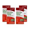 4 Pack - LEADER Sterile Eye Drops for Eye Allergy & Itch Relief, Ketotifen Antihistamine Solution 0.035%, Up to 12 Hours, Prescription Strength 0.34 fl oz