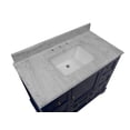 thumbnail image 2 of Madison 42" Bathroom Vanity with Royal Blue Cabinet and Carrara Marble Top, 2 of 6