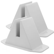 OUNONA 2Pcs Plastic Fence Stand Support with Fixing Holes for Garden