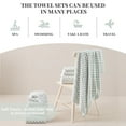 thumbnail image 6 of Beartech 12 Piece Microfiber Bath Towel Set:4 Bath Sheet Towels,4 Hand,4 Washcloths Ultra Soft & Absorbent,Quick Dry & Less Lint Shower Towels Set For Bathroom Hotel-Mint Green, 6 of 11