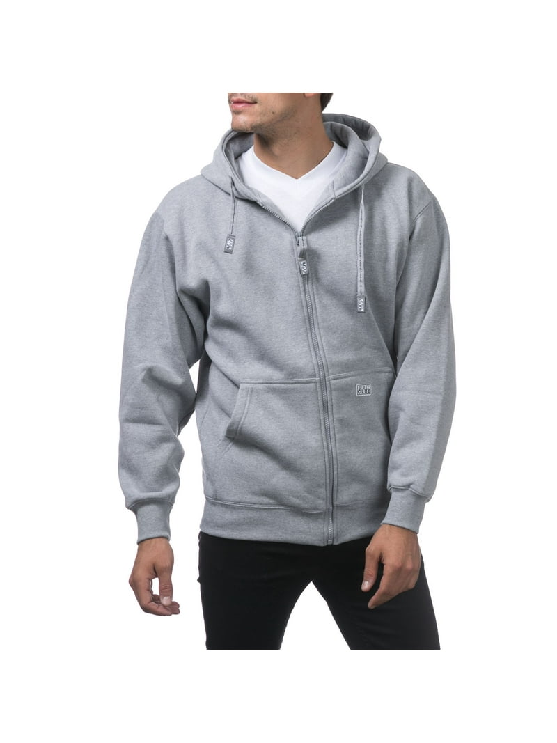 Pro Club Men's Heavyweight Full Zip Fleece Hoodie with Zipper