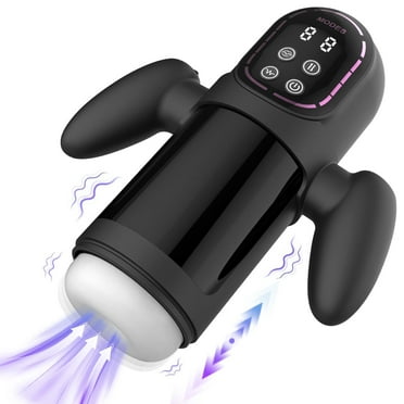 Obgado Male Masturbator 9 Thrusting, 4 Sucking 10Vibrating Male Sex Toys with Handles and Digital Display Male Stroker