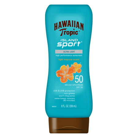Hawaiian Tropic Island Sport Lotion Sunscreen SPF 50, 8