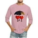 thumbnail image 1 of Camisas de Manga Larga para los Hombres Día de San Valentín Impresión Cuello Redondo Moda Casual, Mezcla de Poliéster de Lino de Algodón para Primavera Verano, 1 of 1