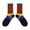 Black, variant on TOOYOU Boys Socks Athletic Basketball Sport Breathable Crew Soft Cotton Colorful Stripes Youth Socks For Outdoor Fashion School Sports Socks Mid Tube Socks