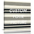 thumbnail image 2 of Black Grey Striped Wall Art Painting on Canvas, Farmhouse Vintage Stripe Canvas Art Home Prints Wall Art Framed Modern Artwork for Living Room Bedroom Wall Decor 8x8in, 2 of 9