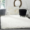 thumbnail image 4 of SAFAVIEH Polar Abbot Solid Shag Area Rug, White, 5'1" x 5'1" Square, 4 of 8
