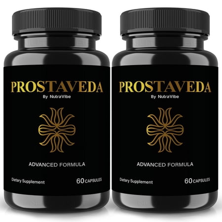 (2 Pack) Prostaveda Capsules - Prostaveda Prostate Support Formula with Natural Blend for Urinary Flow, Comfort & Balance | Easy-to-Swallow Daily Pills for Over-All Wellness (120 Capsules)