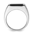 thumbnail image 2 of Sterling Silver Rhodium-plated Men's Onyx Ring, 2 of 6
