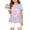 AO15_Purple, variant on IYYVV 2-Piece Girls' Outfit Breathable Ruffle Top and Biker Short Summer Printed Matching Set Loose Lightweight Lounge Sets Dark Purple 150