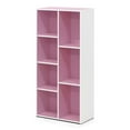 thumbnail image 1 of Pemberly Row Engineered Wood 7-Cube Reversible Open Shelf in White/Pink, 1 of 6