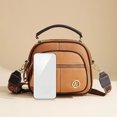 thumbnail image 4 of HGIEYS Vintage Leather Saddle Bag Purse for Women Small Tote Bag with Compartments Trendy Crossbody Purses for Women, 4 of 9