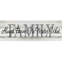 Family Always, Forever… Farmhouse Rustic Looking Home Decor Wood Sign Gift 8x24 Wood Sign B3-08240062002