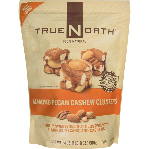 TrueNorth® Almond Pecan Cashew Clusters Nuts 24 oz. StandUp Bag