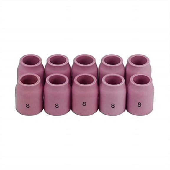 RIVERWELD TIG Gas Lens Alumina Nozzle Ceramic Cup 53N61S #8 1/2" Orifice Fit PTA DB SR WP 9 20 24 25 TIG Welding Torch 10pk