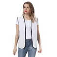 thumbnail image 3 of Toptie Supermarket Uniform Vest Zipper Volunteers Event Vest Unisex Waistcoat-White-3XL, 3 of 7