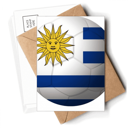 Uruguay National Flag Soccer Football Postcards Envelopes Blank Note Cards Mailing