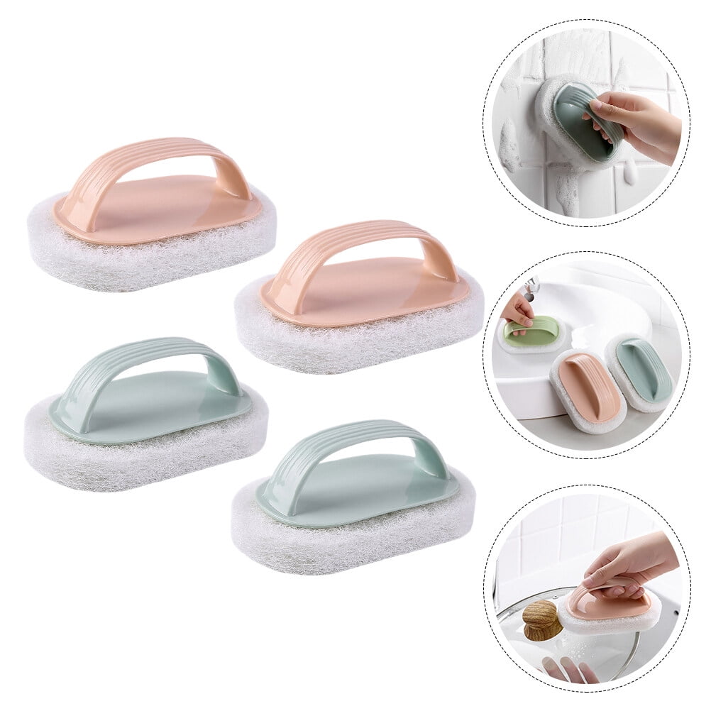 TAILTOSS 4-Piece Household Cleaning Supplies Set with Ergonomic Rectangular Handle for Efficient and Easy Home Cleaning