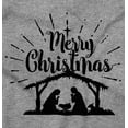 thumbnail image 2 of Merry Christmas Jesus Nativity Scene Womens Slim Fit Graphic Tee Brisco Brands S, 2 of 5