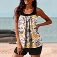 thumbnail image 6 of Sakmal Bathing Suit for Women Tankini Swimsuits Yellow Floral 2 Piece Tummy Control Swimsuits for Women, 6 of 6